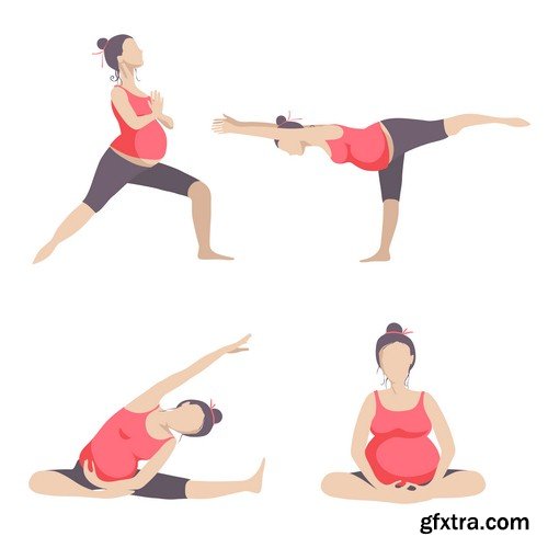 Yoga for pregnant women - 6 EPS