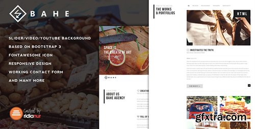 ThemeForest - Bahe v1.0 - Responsive One Page Portfolio Template - 14769647