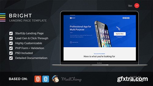 ThemeForest - Bright v1.1 - Apps Startup Landing Page - 16295004