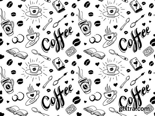 Coffee pattern 1 - 8 EPS