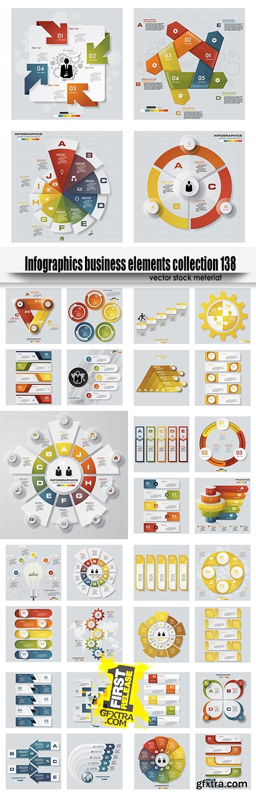 Infographics business elements collection 138