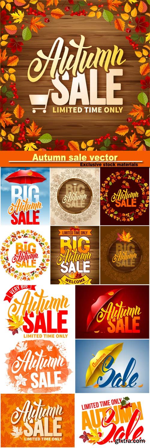 Backgrounds Autumn sale vector