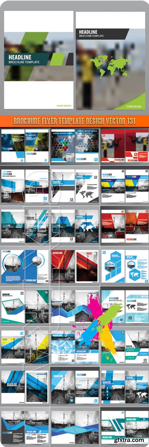 Brochure flyer template design vector 131