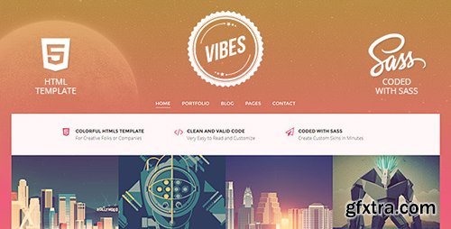 ThemeForest - Vibes v1.0.4 - Colorful Compact Portfolio (HTML) - 8712553