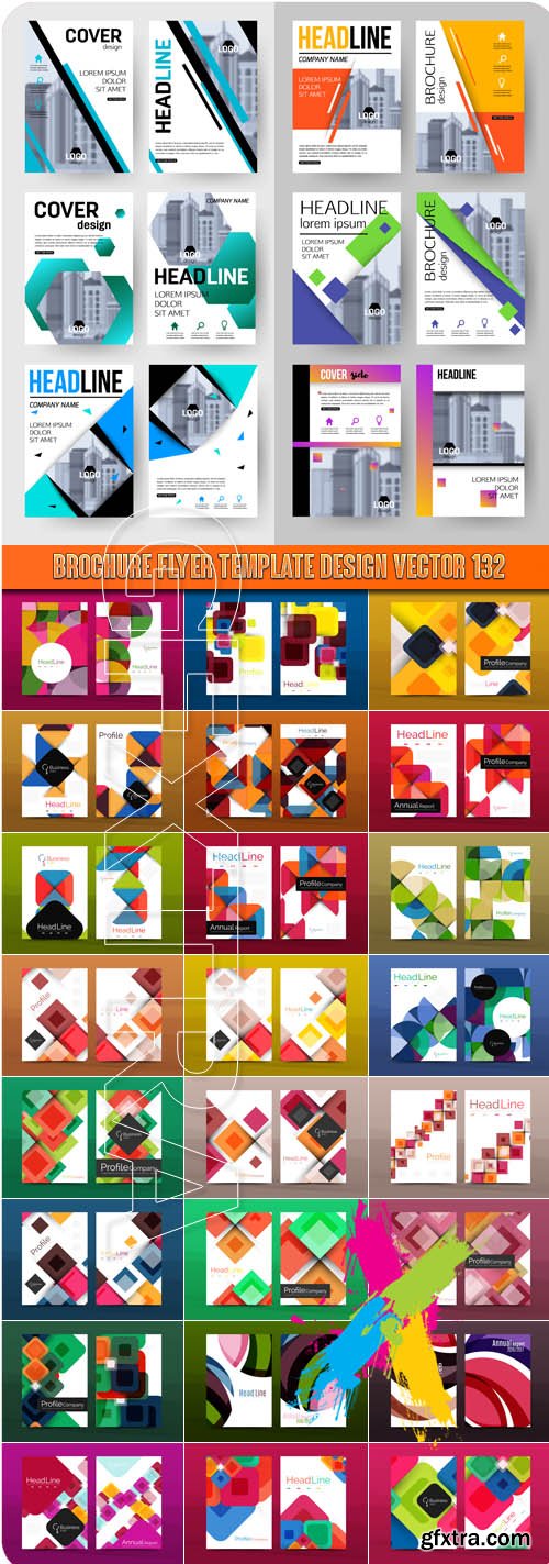 Brochure flyer template design vector 132