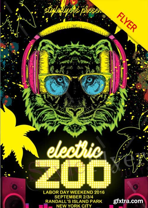 Electriczoofestival PSD V12 Flyer Template