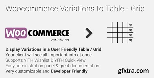 CodeCanyon - Woocommerce Variations to Table - Grid v1.3.3 - 10494620