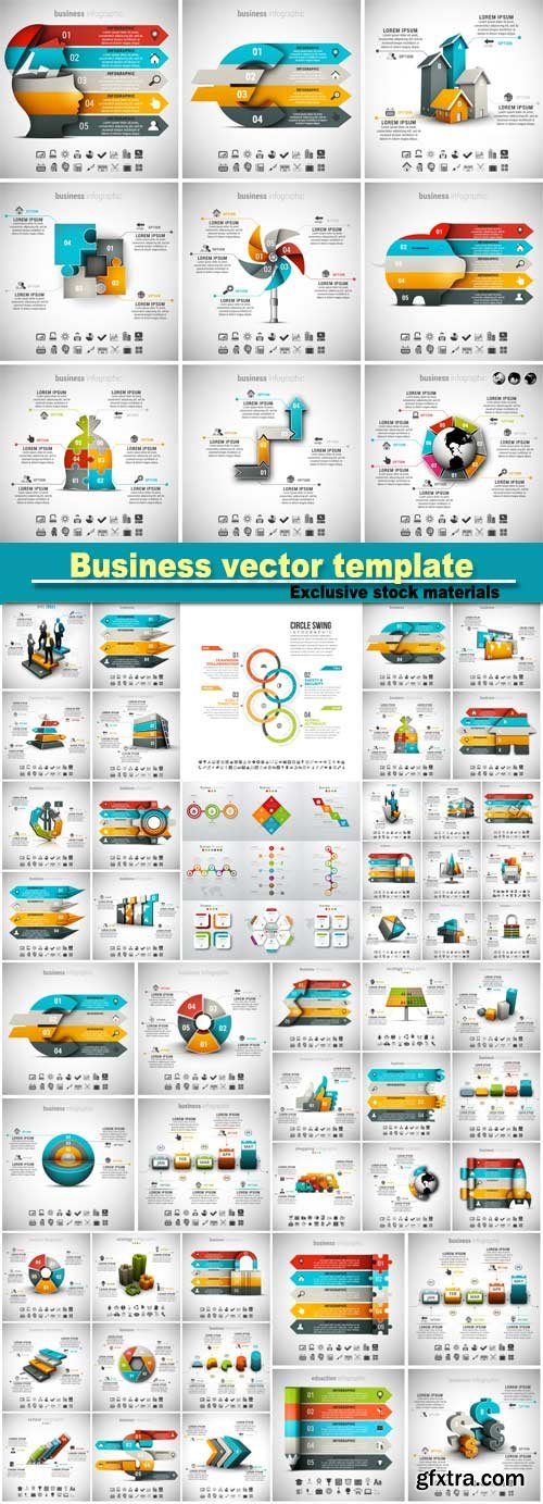 Vector illustration of different infographic templates