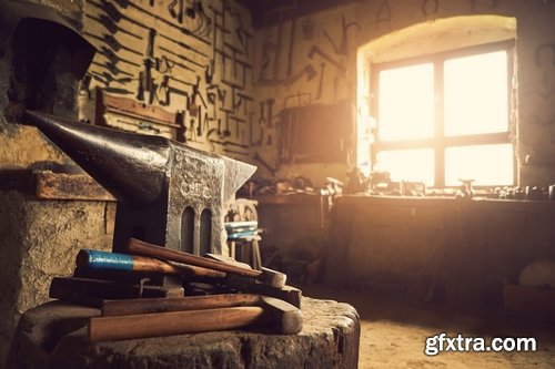 Collection forge blacksmith anvil forge hammer iron 25 HQ Jpeg