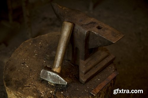 Collection forge blacksmith anvil forge hammer iron 25 HQ Jpeg