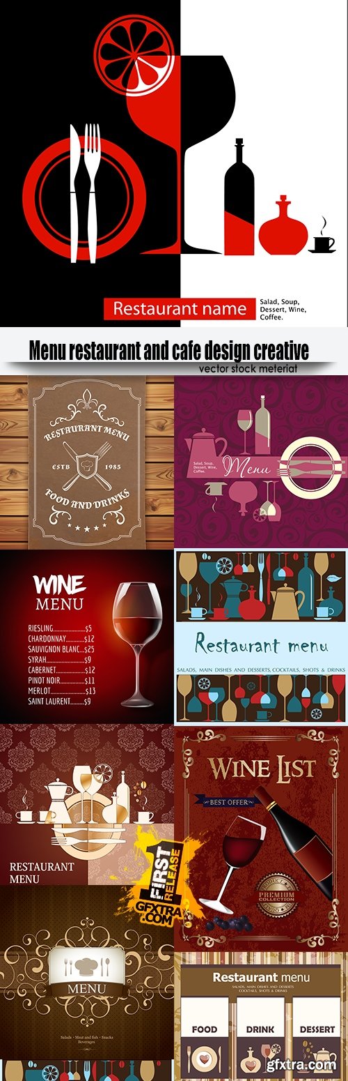 Menu restaurant and cafe design creative