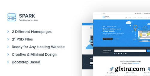 ThemeForest - Spark – Hosting and Technology PSD Template 17025481