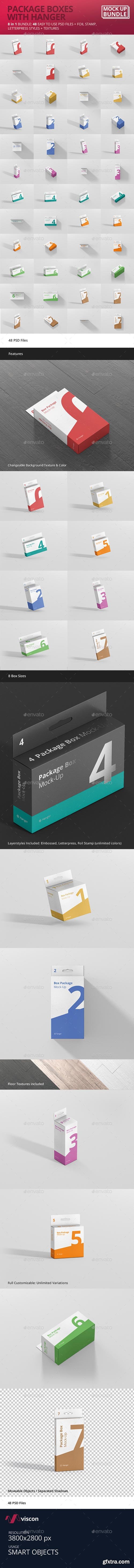 GraphicRiver - Box Mockup Bundle - with Hanger - 18144622