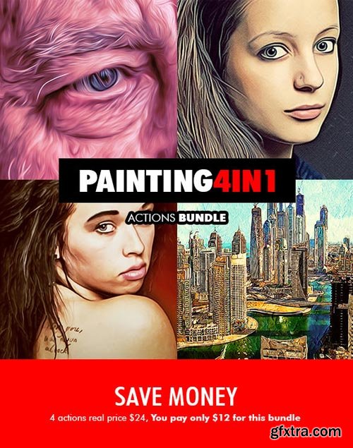 GraphicRiver - Painting - 4in1 Photoshop Actions Bundle V.1 - 18177924