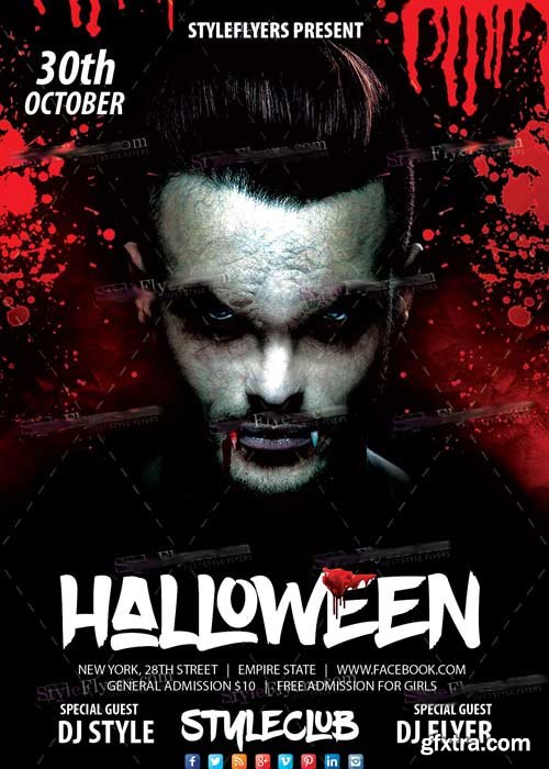 Halloween PSD V12 Flyer Template