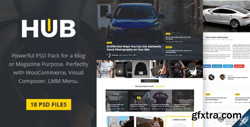 ThemeForest - HUB - Powerful Blog & Magazine PSD Template 15164754