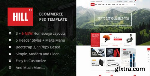 ThemeForest - HILL - Premium Bootstrap eCommerce PSD Template 13179014