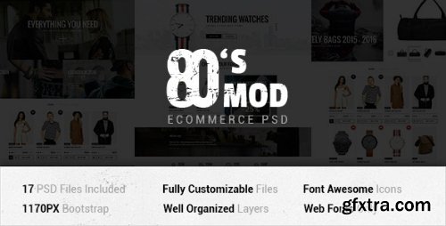 ThemeForest - 80’s MOD - eCommerce PSD Template 13034488