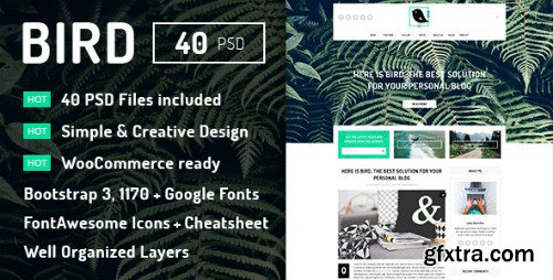 ThemeForest - Bird - Elegant Magazine Blog PSD Template 12488798