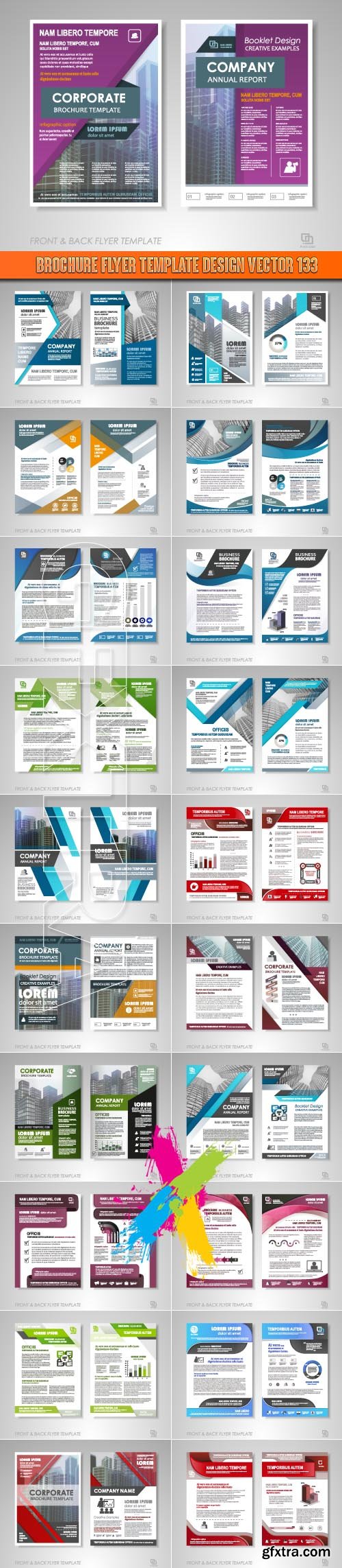 Brochure flyer template design vector 133