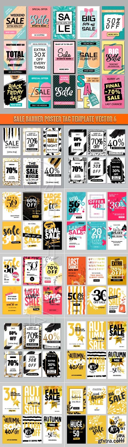 Sale Banner poster tag template vector 6