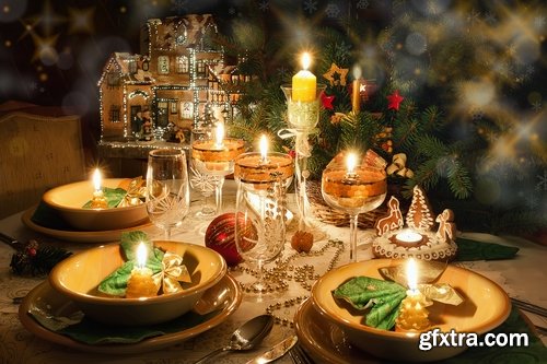 Collection of festive dinner table setting triumph 25 HQ Jpeg