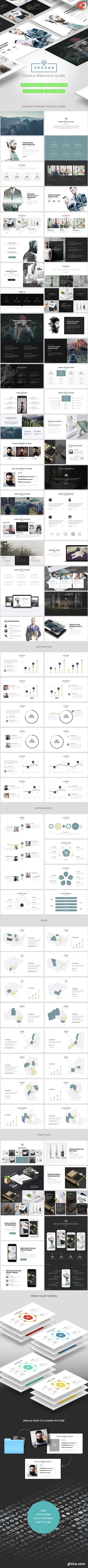 Graphicriver SOCRAN - Clean & Modern Powerpoint Template 14723651