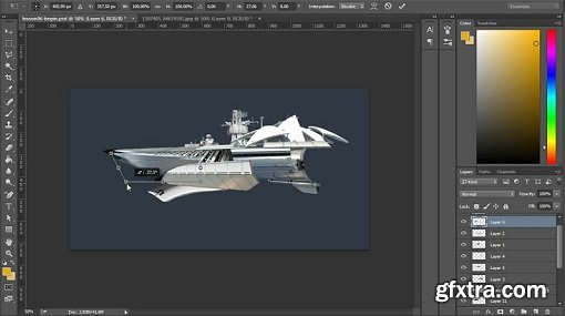 Photobashing an Interstellar Space Craft in Photoshop