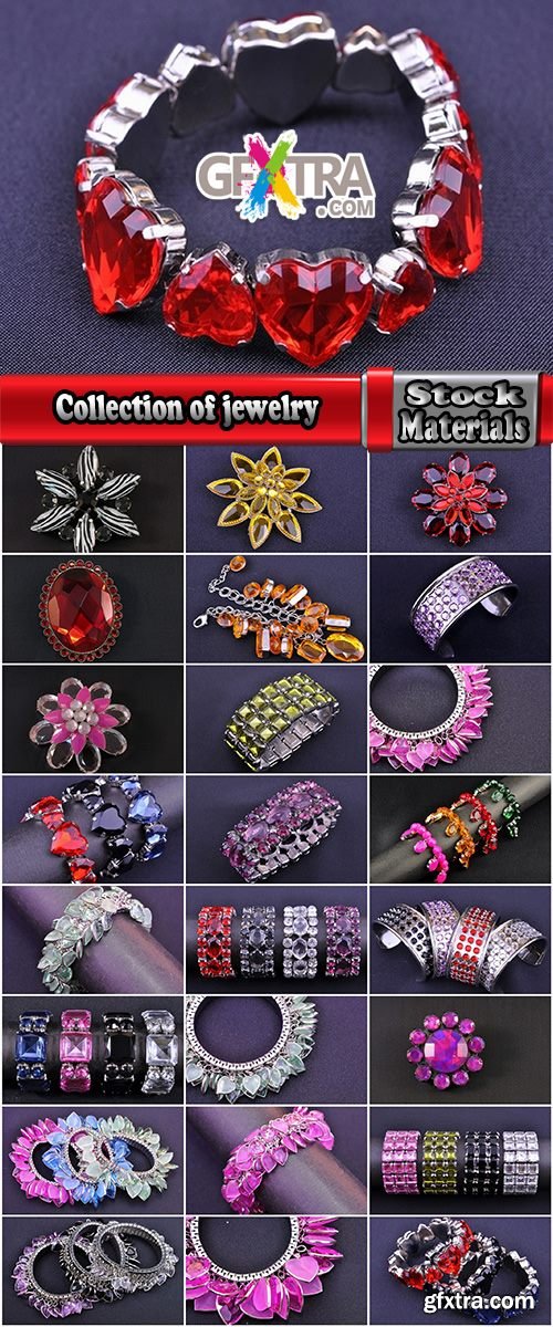 Collection of jewelry jewel gemstone bangle brooch 25 HQ Jpeg