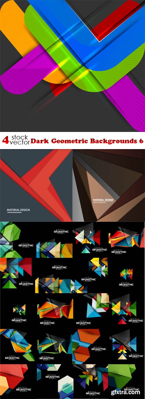 Vectors - Dark Geometric Backgrounds 6