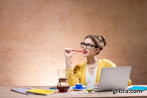 Collection of business woman girl woman working on a laptop computer 25 HQ Jpeg