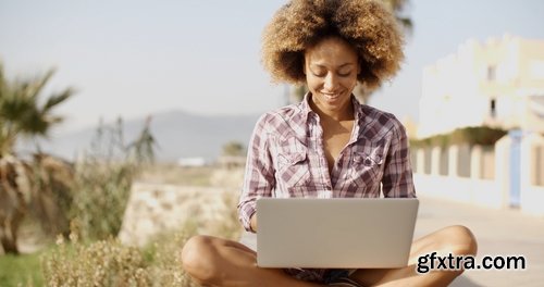 Collection of business woman girl woman working on a laptop computer 25 HQ Jpeg