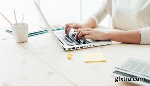 Collection of business woman girl woman working on a laptop computer 25 HQ Jpeg