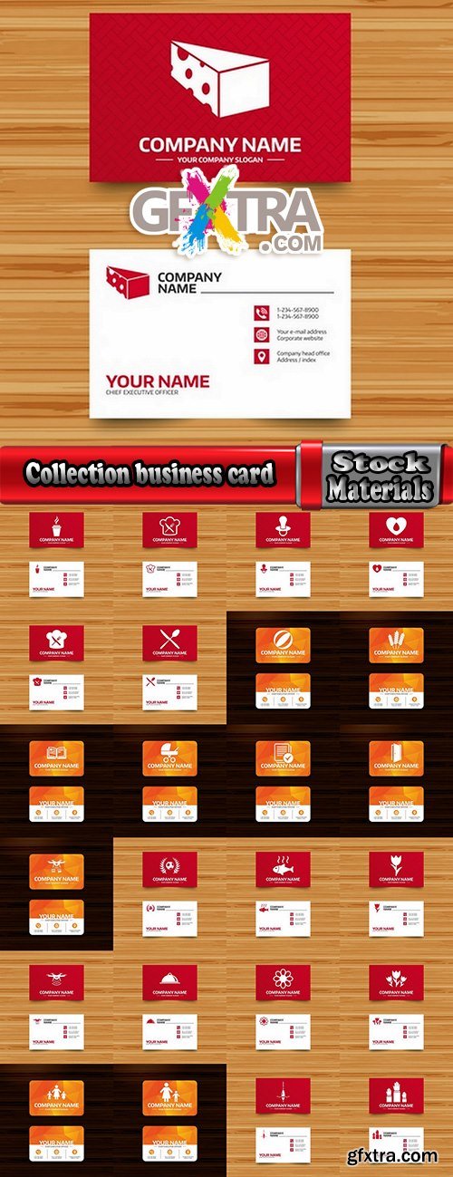 Collection gift certificate business card banner flyer calling card poster 7-25 EPS