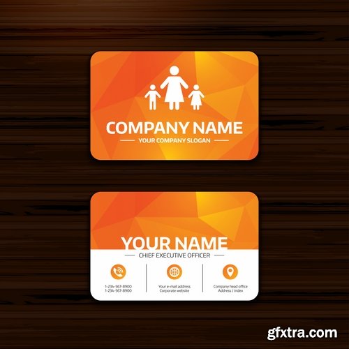 Collection gift certificate business card banner flyer calling card poster 7-25 EPS