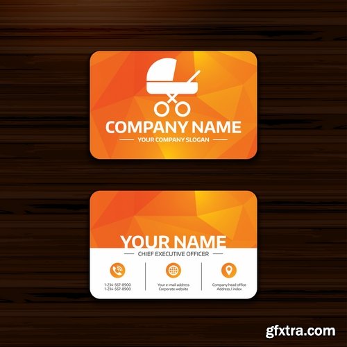 Collection gift certificate business card banner flyer calling card poster 7-25 EPS