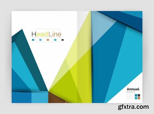 Collection of book cover template log example flyer banner vector image 2-25 EPS