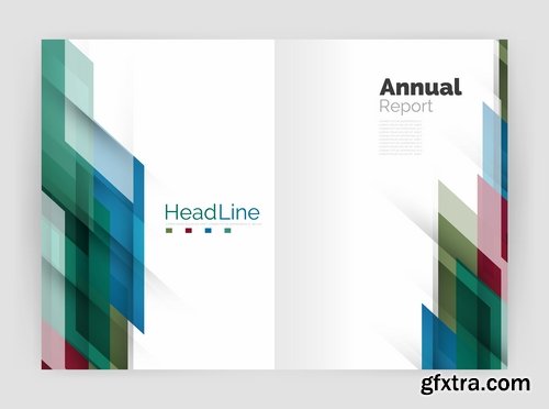 Collection of book cover template log example flyer banner vector image 2-25 EPS