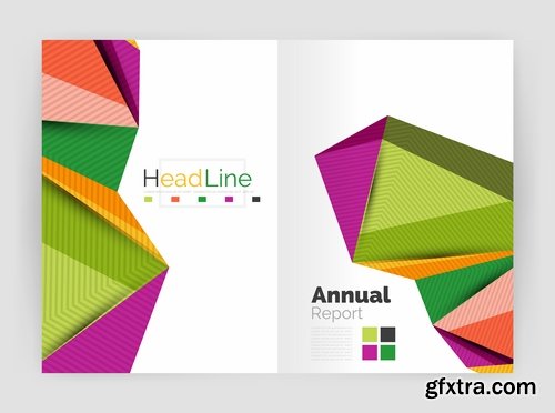 Collection of book cover template log example flyer banner vector image 2-25 EPS