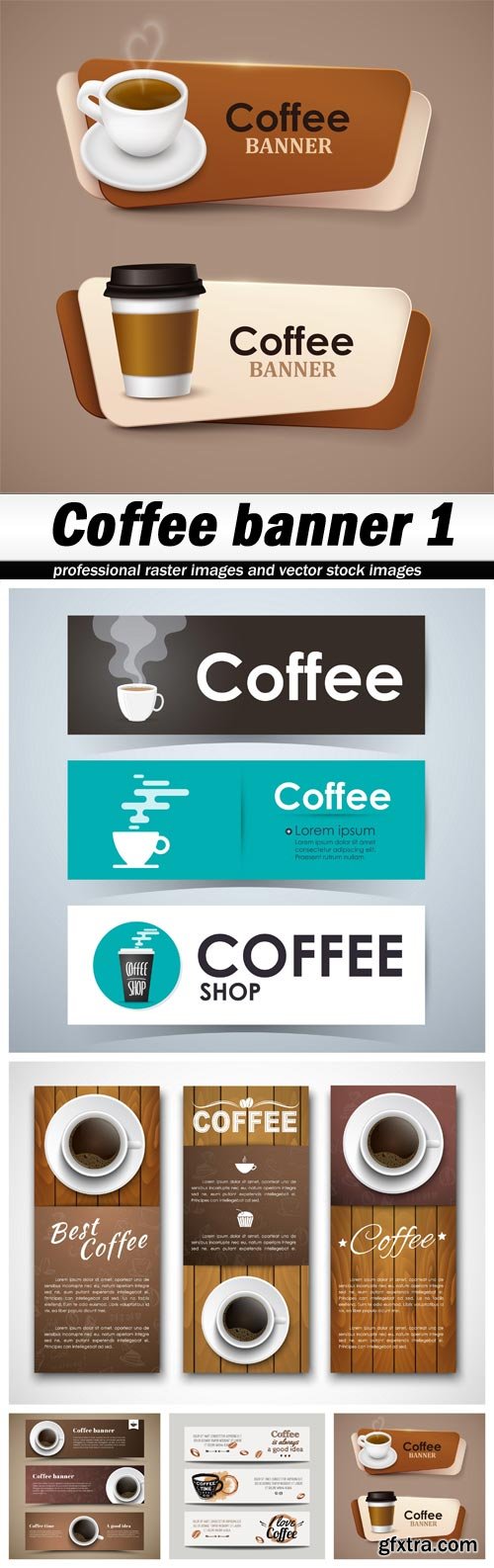 Coffee banner 1 - 5 EPS