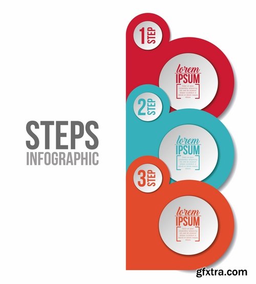 Collection of business infographics template is an example of a web site is a step by step calculation 25 EPS