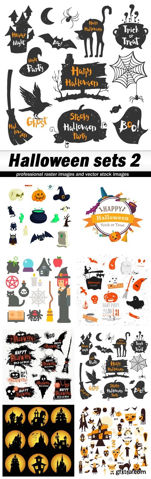 Halloween sets 2 - 8 EPS