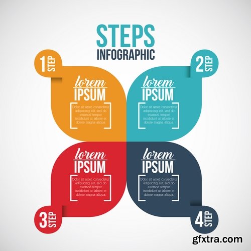 Collection of business infographics template is an example of a web site is a step by step calculation 25 EPS