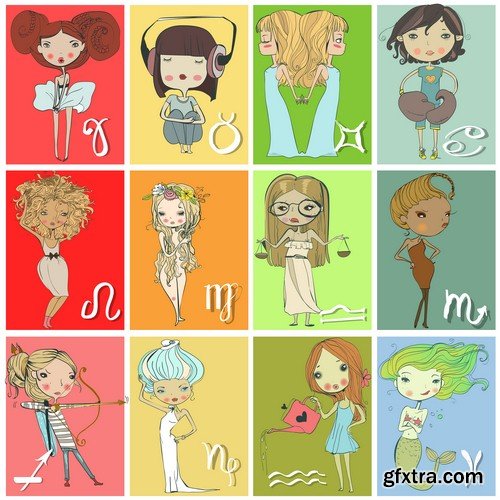 Zodiac signs 2 - 5 EPS