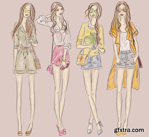 Fashion model 1 - 5 EPS