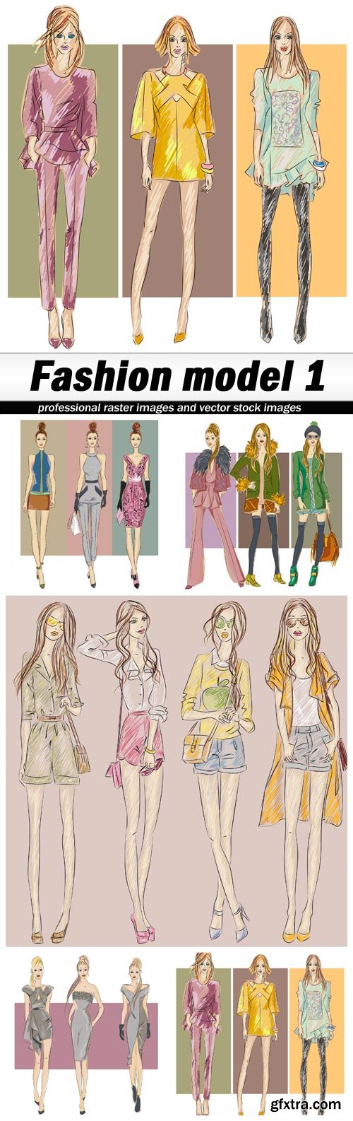 Fashion model 1 - 5 EPS