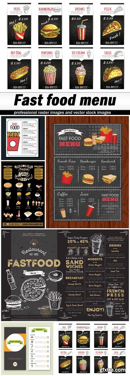 Fast food menu - 6 EPS