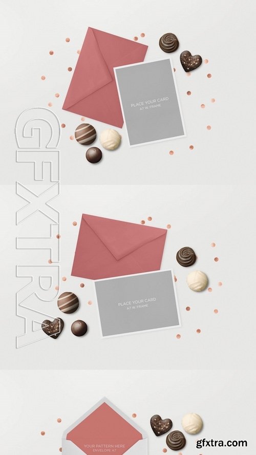 Invitation Greeting Cards Love Holidays Mock-Up