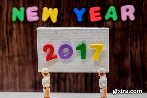 Happy New Year 2017 Decoration - 16xUHQ JPEG