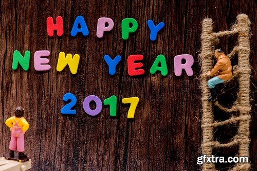 Happy New Year 2017 Decoration - 16xUHQ JPEG